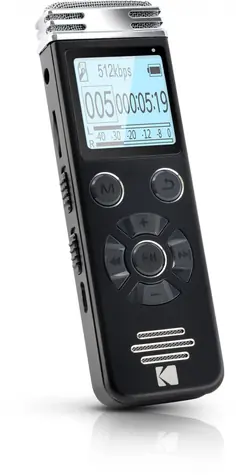 Kodak VRC 450 černá / Diktafon / 8GB / až 581 hodin záznamu / microSD / microUSB / 2x 3.5mm