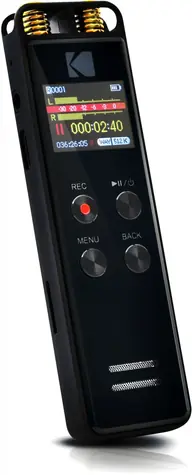 Kodak VRC 550 černá / Diktafon / 16GB / až 581 hodin záznamu / microSD / USB-C / 2x 3.5mm