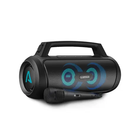 LAMAX PartyGo1 černá / Bluetooth reproduktor / 100W / 8000mAh / BT 5.3 / AUX / microSD / USB / IP67