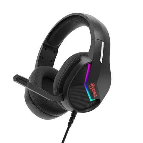 Marvo H8618 černá / Sluchátka / mikrofon / podsvícení / USB-A