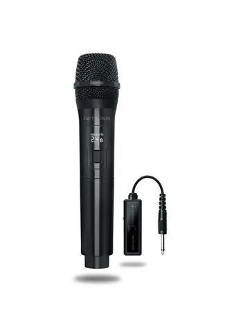 Muse MC-30 černá / Bezdrátový dynamický mikrofon / 50 Hz - 15 kHz / bezdrátový přijímač