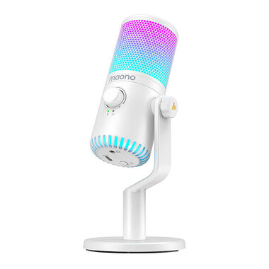 Maono DM30RGB bílá / Herní mikrofon / USB / USB-C / kondenzátorový / 20 - 20000 Hz 