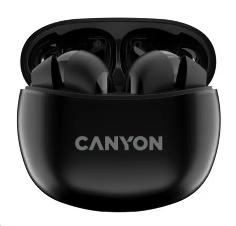CANYON TWS-5 černá / bezdrátová sluchátka s mikrofonem / BT V.35 / nabíjecí pouzdro