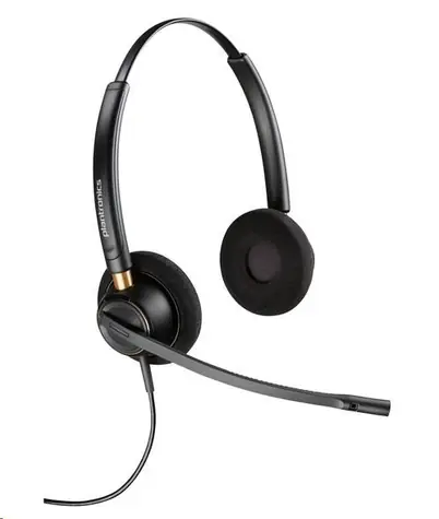 Poly EncorePro HW520 černá / Náhlavní souprava / mikrofon / dvě sluchátka / USB-A/C