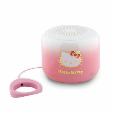 Hello Kitty Mini Speaker Kitty Head Logo růžová / Bluetooth reproduktor / výdrž až 7 hod. / IPX4 / USB-C 