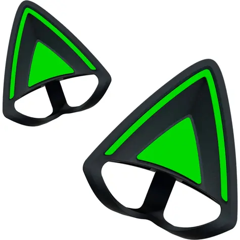 Razer Kitty Ears černo-zelená / kočičí uši na sluchátka