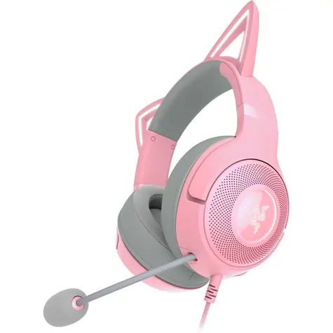 Razer Kraken Kitty V2 růžová / Herní sluchátka / mikrofon / USB-A / 2 m