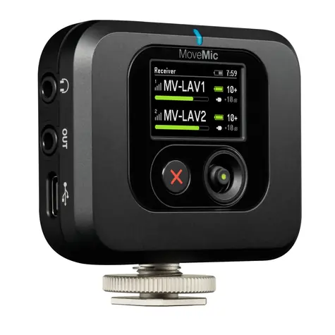 Shure MoveMic MV-R Z6 černá / Přijímač pro mikrofony MoveMic / IPX4