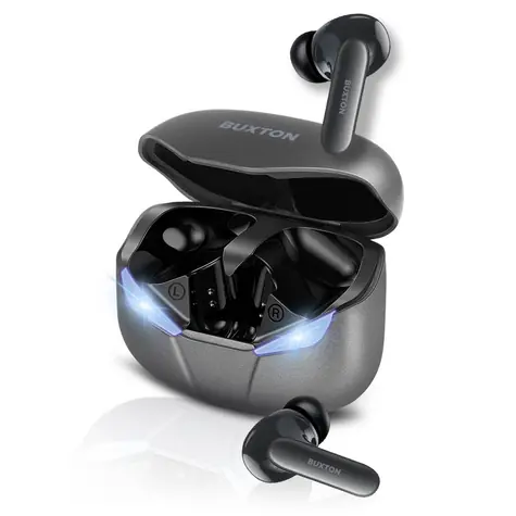 Buxton BTW 6600 šedá / Bezdrátová sluchátka / mikrofon / IPX4 / Bluetooth 5.0