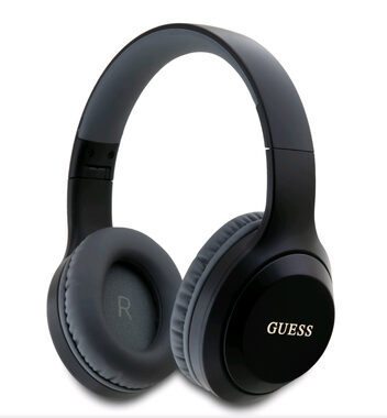 Guess Classic Silver Logo černá / Bezdrátová sluchátka / mikrofon / BT 5.3 / výdrž až 30 hodin