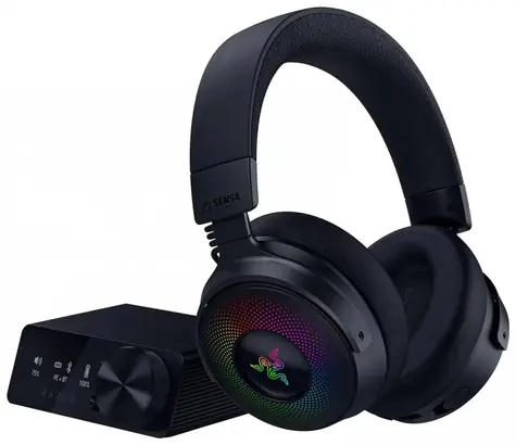 Razer Kraken V4 Pro černá / herní bezdrátová sluchátka / mikrofon / 2.4GHz / Bluetooth / USB