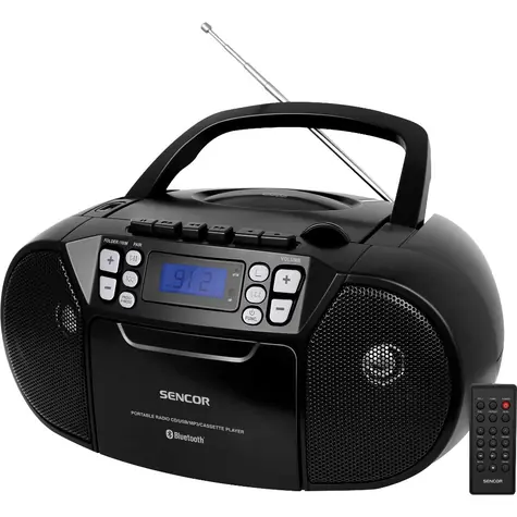 SENCOR SPT 3907 B černá / Radiomagnetofon / FM / CD / MC / BT