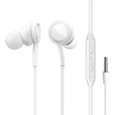 Joyroom JR-EW02 bílá / Sluchátka do uší / mikrofon / 1.2m / 3.5 mm jack