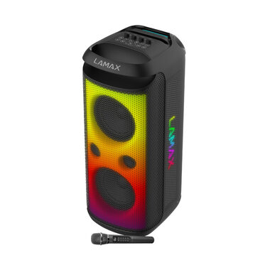 LAMAX PartyKing1 Max / Párty reproduktor / 200 W / výdrž až 15 h / BT 5.3 / microSD / flash disk