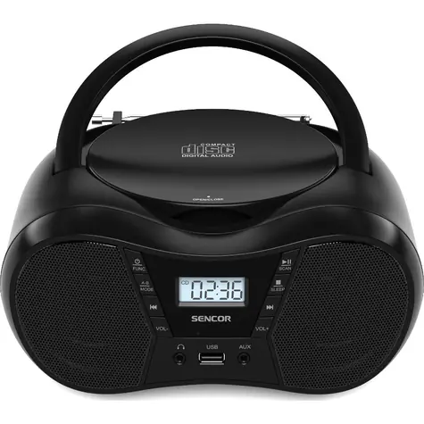 SENCOR SPT 2300 BK černá / rádio / FM / Bluetooth / CD / USB / AUX