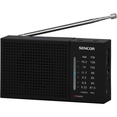 SENCOR SRD 1800 černá / Přenosné rádio / FM&AM / 2x AA / AUX