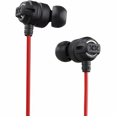 Rozbaleno - JVC HA-FX1X-E Xtreme Xplosives černo-červená / sluchátka do uší / 3.5mm jack / 1.2m / rozbaleno