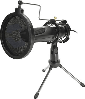 AUDIS Streaming Microphone černá / stolní mikrofon / 50-16000Hz / pop filter / USB-A / 1.5m 