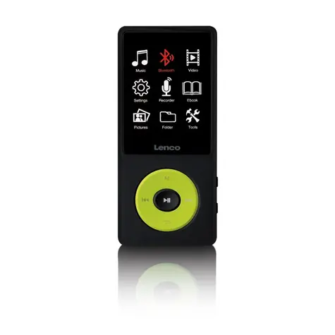 Lenco Xemio 860 zelená / MP3 & MP4 přehrávač / 2.4" TFT / 8GB / MicroSD / 3.5 mm