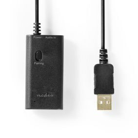 Nedis Bluetooth Vysílač a přijímač černá / Vstupní konektor: 1x 3,5 mm / AptX Low latency / AptX / SBC / Až 2 zařízení 