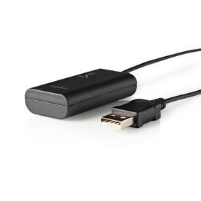 Nedis Bluetooth Vysílač Přijímač / Vstupní konektor: 1x AUX / 1x USB / SBC / Up to 1 Device / černá