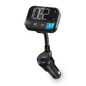 Nedis FM transmitter do auta / Husí krk / Hands free volání / 2 " / Černo-bílý displej / Bluetooth® / PD 20 W 