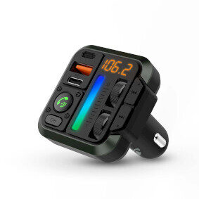 Nedis FM transmitter do auta / Pevný / Hands free volání / 1 " / Jantarová obrazovka / Bluetooth® / PD 18 W 