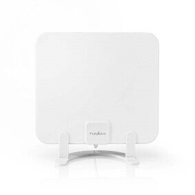 Nedis Pokojová anténa bílá / Aktivní / FM / UHF / VHF / Rozsah příjmu: 0-25 km / LTE700 / Zesílení: 30 dB / ABS