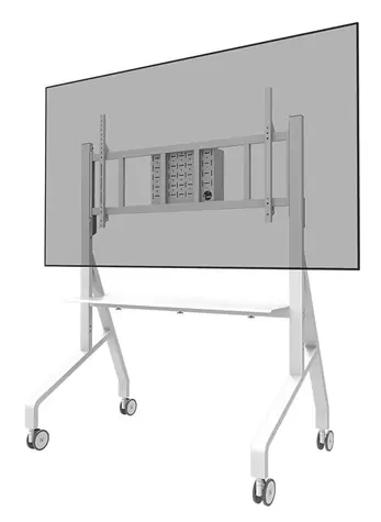 Neomounts BOS FL50-575WH1 / stojan na podlahu pro televize / velikost 65-110" / VESA 100x100 - 1000x600 / nosnost 125 kg