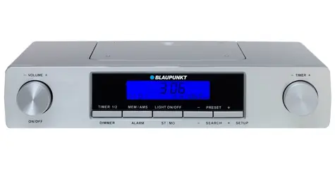 BLAUPUNKT KR12SL stříbrná / kuchyňské rádio / LED Displej / budík 