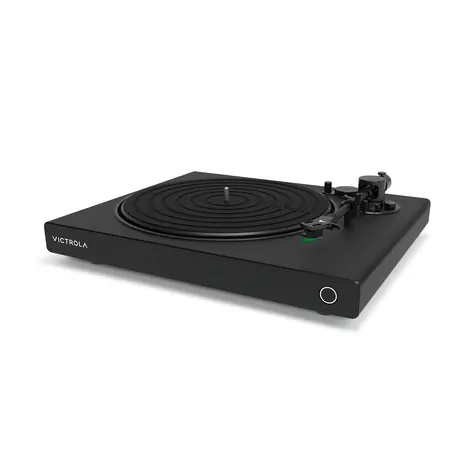 Victrola VPT-1500-BLK-INT Hi-Res černá / Gramofon / 2 rychlostní / BT / RCA 
