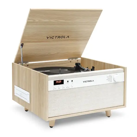Victrola VTA-820SB-NAT-INT Century béžová / Gramofon / 3 rychlostní / BT / RCA / 3.5mm jack 