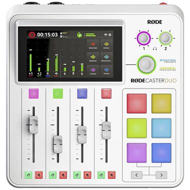 Rode RodeCaster Duo bílá / Digitální mixážní pult /3.5mm / XLR / USB-C / Bluetooth / microSD