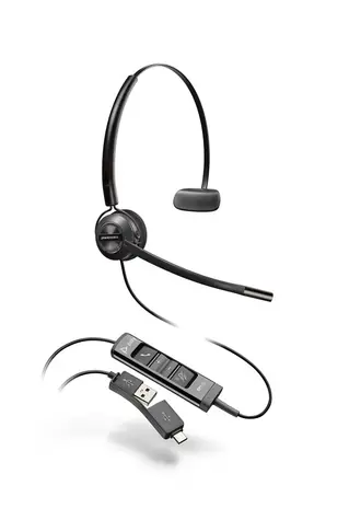 Poly EncorePro 545 černá / Náhlavní souprava / mikrofon / jedno sluchátko / USB-A