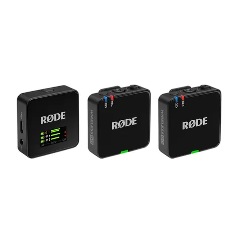 Rode Wireless GO Gen 3 černá / bezdrátový mikrofonní systém / 2x vysílač a 1x přijímač / 3.5mm jack / USB-C