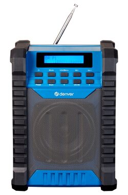 Denver WRB-60 DAB+ / aku stavební rádio / DAB+ FM / BT / Li-ion 2000 mAh / IP54