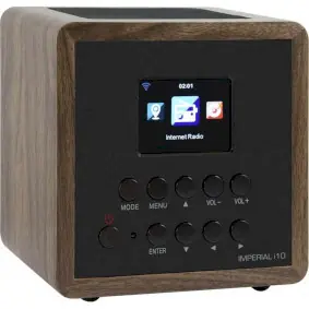 Imperial i10 tmavě hnědá / Internetové radio / Wi-Fi / USB / budík / mobilní aplikace