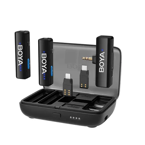 Boya BOYALINK V2.0 černá / Klopový mikrofon / Lightning & USB-C