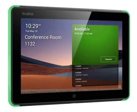 Yealink RoomPanel Zařízení pro plánování rozvrhu místnosti / 8" dotyk. LCD / 1280x800 / LAN / Wi-Fi / BT / USB-C / PoE