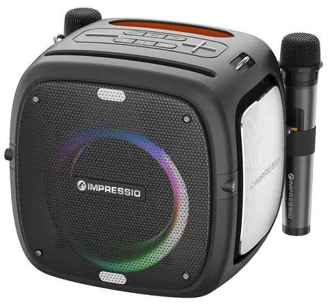 Rozbaleno - C-TECH Impressio Qubis / Párty reproduktor / 80W / Bluetooth / 3.5mm / USB / IPX6 / rozbaleno