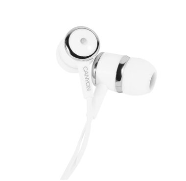 CANYON CNE-CEPM01W / sluchátka s mikrofonem / 3.5 mm jack / bílá