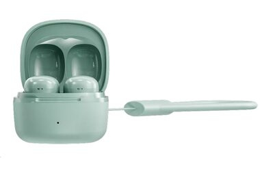 CANYON ONGO 4 MINI zelená / sluchátka s mikrofonem / BT 5.3 / pouzdro 180mAh