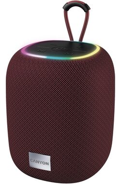 CANYON CNE-CBTSP8R červená / bezdrátový reproduktor / RGB / BT 5.2 / 1800W / USB-C / USB-A / microSD / AUX