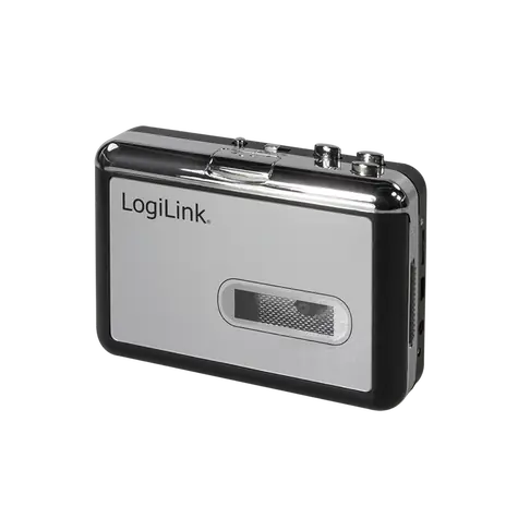 Rozbaleno - LogiLink UA0156 stříbrná / Kazetový přehrávač / USB-A / 3.5mm  / rozbaleno