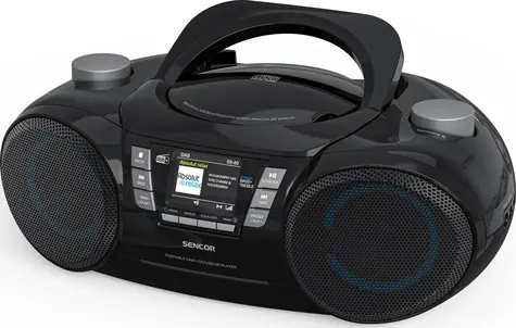 SENCOR SPT 6510DB černá / Přenosné rádio / DAB+ / BT / FM / CD / 3.5mm