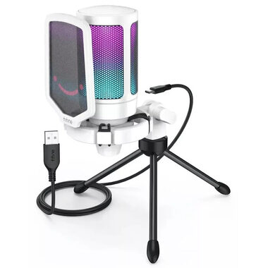 FIFINE AmpliGame A6V RGB černá / stolní mikrofon / trojnožka / USB-C 