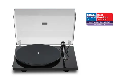 Pro-Ject E1.2 + Pick It MM E - High Gloss Black / Gramofon / řemínkový / RCA kabel 1.23m
