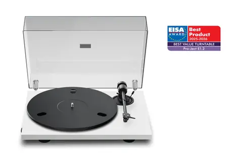 Pro-Ject E1.2 + Pick It MM E - White / Gramofon / řemínkový / RCA kabel 1.23m