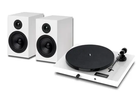 Pro-Ject JukeBox E1 HiFi Set White / Kompletní stereofonní audio systém s gramofonem
