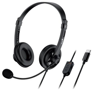GENIUS headset HS-230U / USB-C / délka kabelu 2.4 m